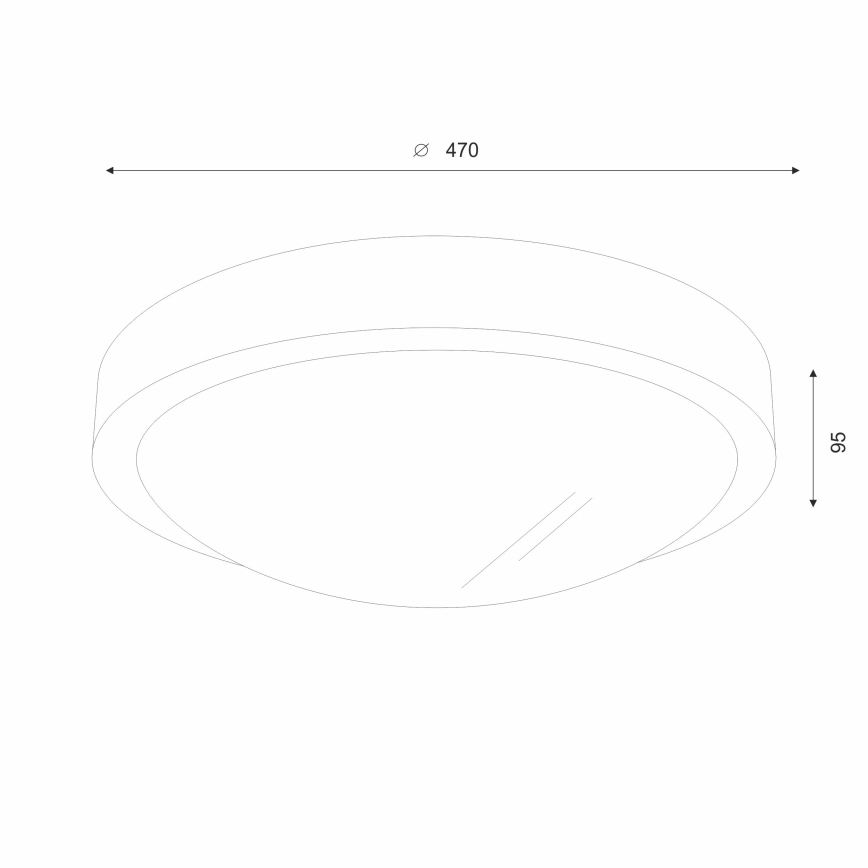 Brilagi - Plafonnier LED CARVALHO SLIM 3xE27/15W/230V chêne/noyer Ø 47 cm