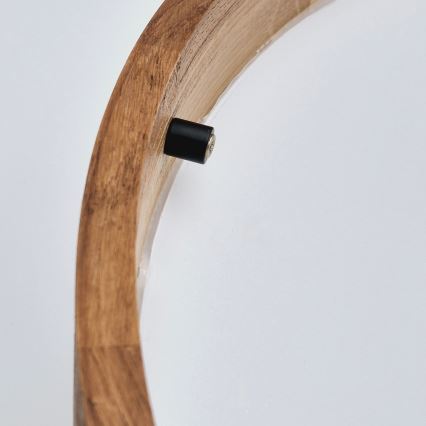 Brilagi - Plafonnier LED CARVALHO SLIM 3xE27/15W/230V, finition chêne cerisier, Ø 47 cm