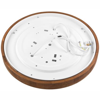 Brilagi - Plafonnier LED CARVALHO SLIM 3xE27/15W/230V, finition chêne cerisier, Ø 47 cm