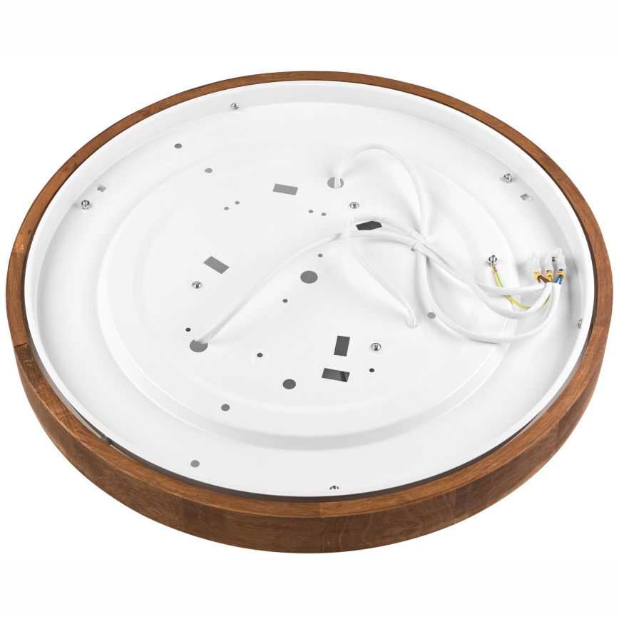 Brilagi - Plafonnier LED CARVALHO SLIM 3xE27/15W/230V, finition chêne cerisier, Ø 47 cm