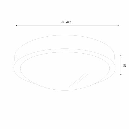 Brilagi - Plafonnier LED CARVALHO SLIM 3xE27/15W/230V, finition chêne cerisier, Ø 47 cm