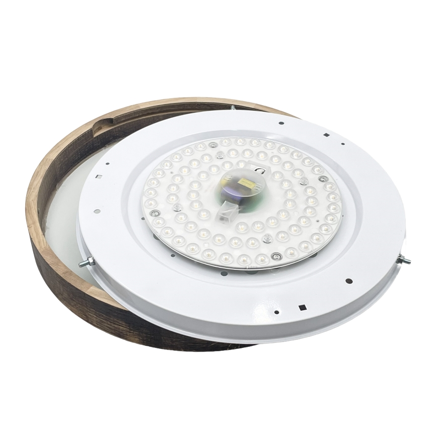 Brilagi - Plafonnier LED CARVALHO SLIM SMOKEY LED/36W/230V chêne Ø 37,5 cm