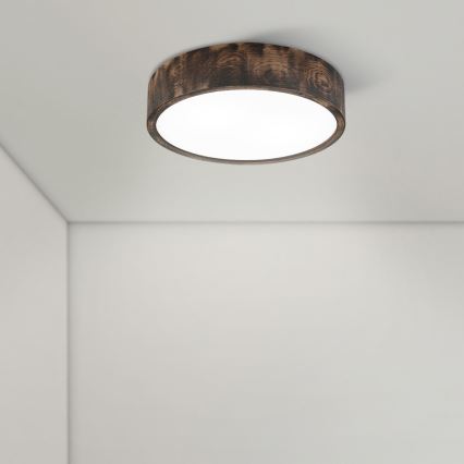 Brilagi - Plafonnier LED CARVALHO SMOKEY LED/36W/230V chêne Ø 37,5 cm