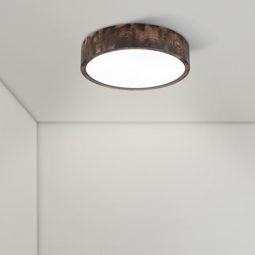 Brilagi - Plafonnier LED CARVALHO SMOKEY LED/36W/230V chêne Ø 37,5 cm