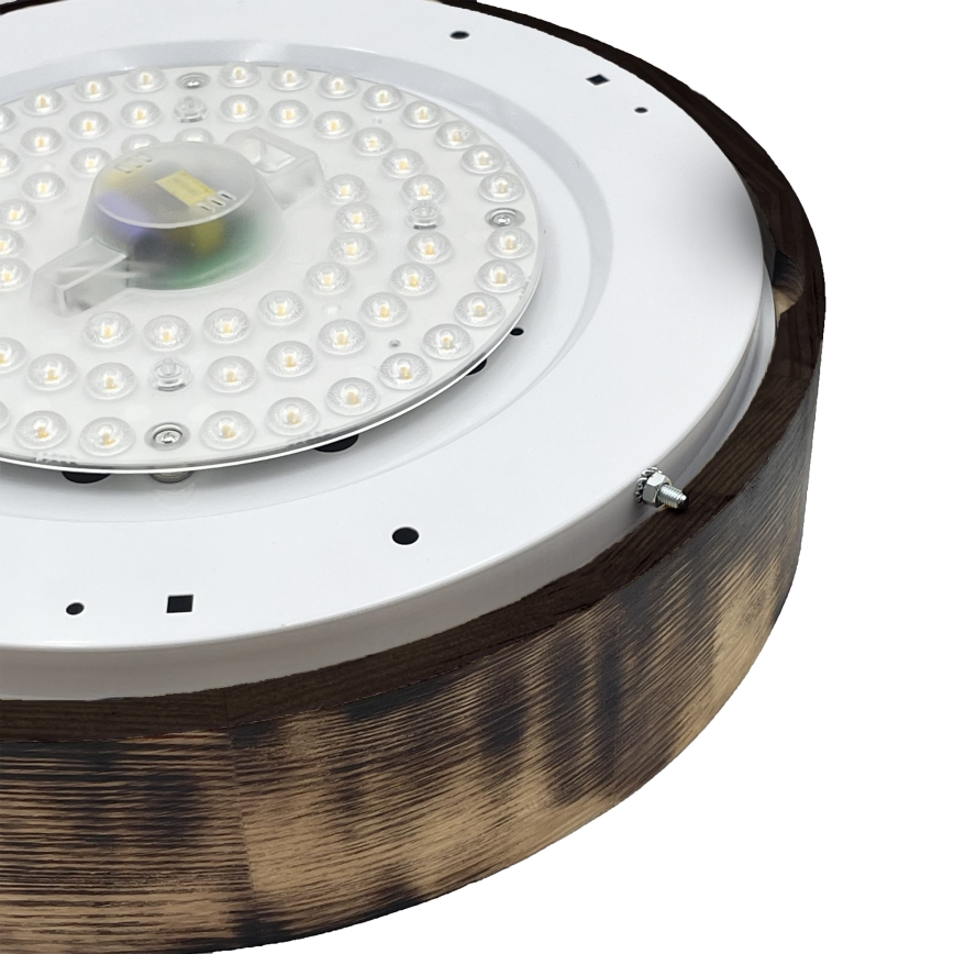 Brilagi - Plafonnier LED CARVALHO SMOKEY LED/36W/230V chêne Ø 37,5 cm