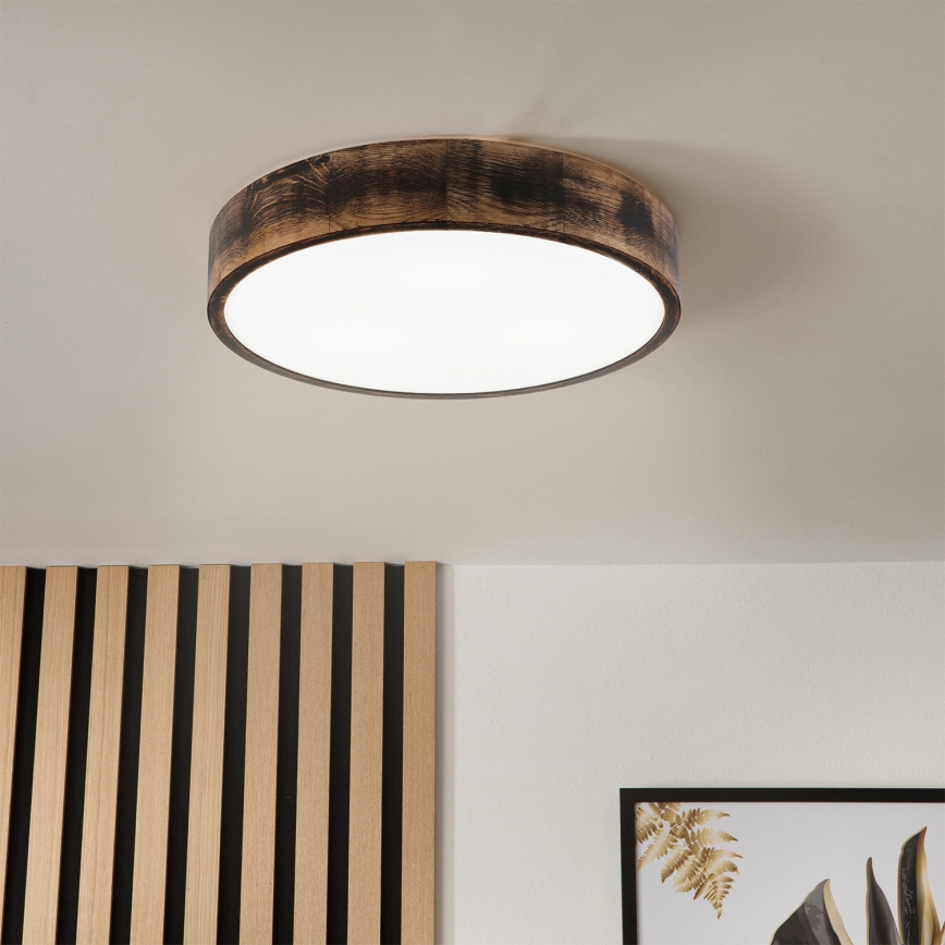 Brilagi - Plafonnier LED CARVALHO SMOKEY LED/36W/230V chêne Ø 47,5 cm