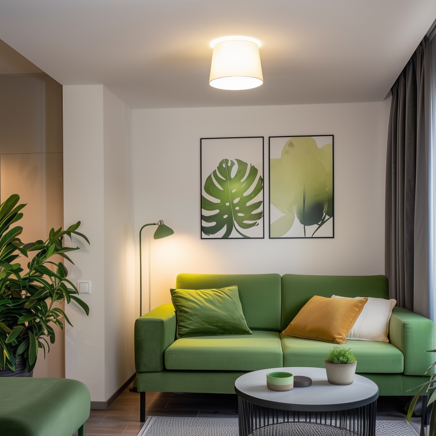 Brilagi - Plafonnier LED CERIA 1xE27/40W/230V Ø 30 cm beige