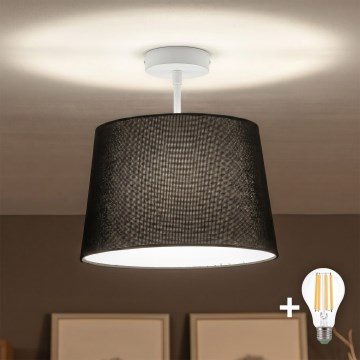 Brilagi - Plafonnier LED CERIA 1xE27/60W/230V pr. 30 cm blanc/noir