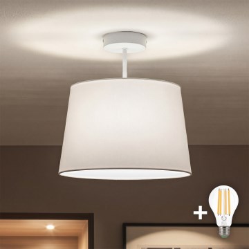 Brilagi - Plafonnier LED CERIA 1xE27/60W/230V Ø 30 cm blanc