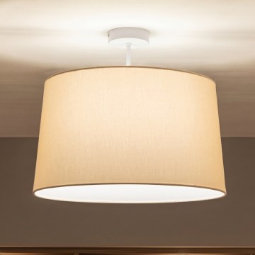 Brilagi - Plafonnier LED CERIA 1xE27/60W/230V Ø 45 cm blanc/beige