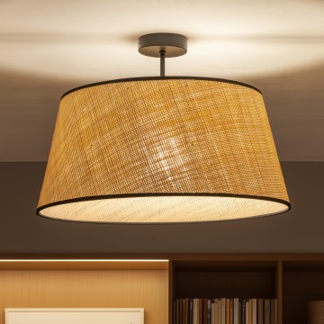 Brilagi - Plafonnier LED CERIA 1xE27/60W/230V Ø 50 cm noir/beige
