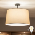 Brilagi - Plafonnier LED CERIA à montage en surface, 1xE27/60W/230V, Ø 45 cm, noir/beige