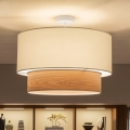 Brilagi - Plafonnier LED CERIA (appliqué) 1xE27/60W/230V, Ø 50 cm, blanc/beige