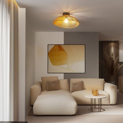 Brilagi - Plafonnier LED CERIA BOHO 1xE27/40W/230V Ø 50 cm marron