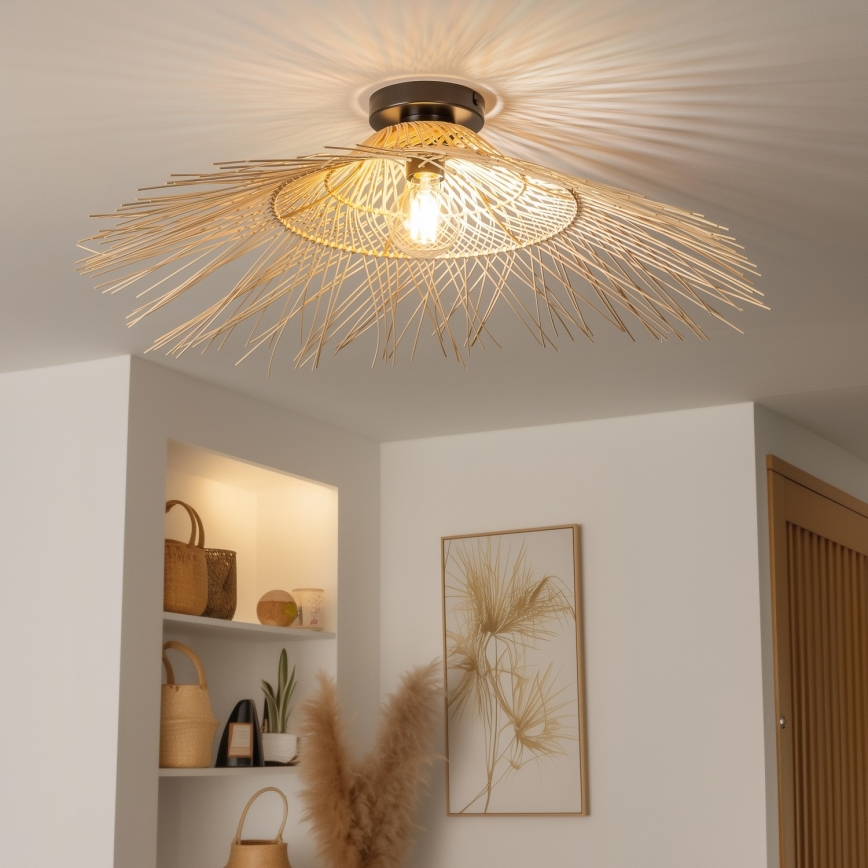 Brilagi - Plafonnier LED CERIA BOHO 1xE27/40W/230V Ø 70 cm bambou