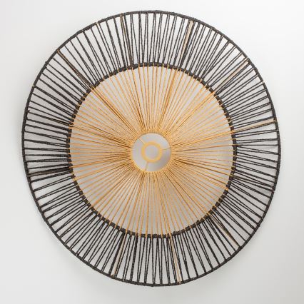 Brilagi - Plafonnier LED apparent CERIA BOHO 1xE27/40W/230V diam. 50 cm noir/marron/chêne