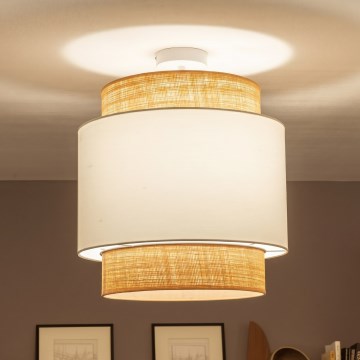 Brilagi - Plafonnier LED CERIA, montage affleurant, 1xE27/60W/230V, Ø 40 cm, beige/blanc