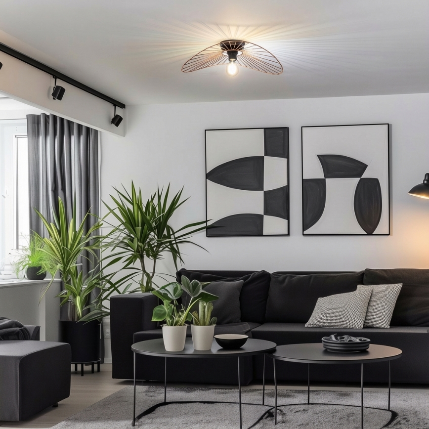 Brilagi - Plafonnier LED CERIA WIRE 1xE27/40W/230V 40x56 cm bronze