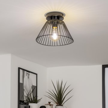 Brilagi - Plafonnier LED CERIA WIRE 1xE27/40W/230V Ø 21 cm noir
