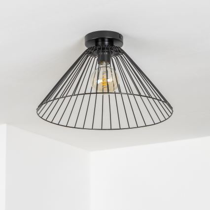 Brilagi - Plafonnier LED CERIA WIRE 1xE27/40W/230V Ø 45 cm noir