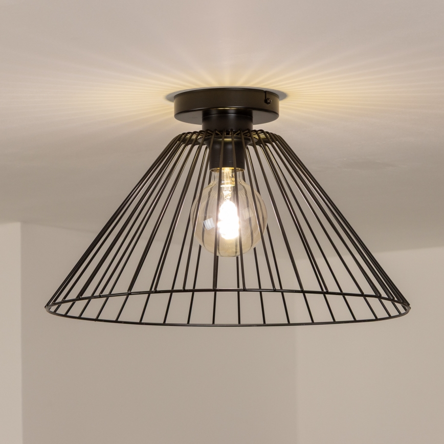 Brilagi - Plafonnier LED CERIA WIRE 1xE27/40W/230V Ø 45 cm noir