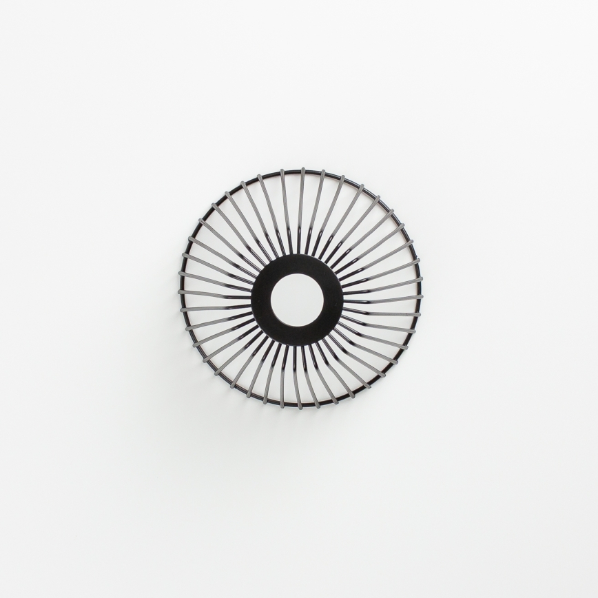 Brilagi - Plafonnier LED CERIA WIRE 1xE27/40W/230V Ø 80 cm noir/chêne