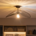 Brilagi - Plafonnier LED CERIA WIRE 1xE27/60W/230V 40x56 cm noir