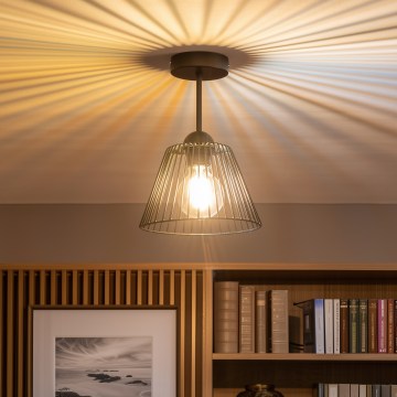 Brilagi - Plafonnier LED CERIA WIRE 1xE27/60W/230V Ø 21 cm noir