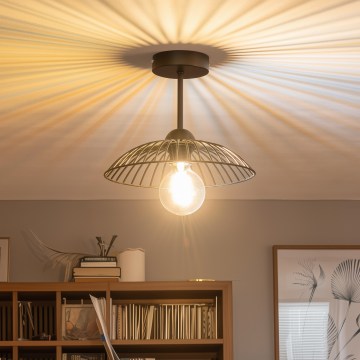 Brilagi - Plafonnier LED CERIA WIRE 1xE27/60W/230V, Ø 26 cm, noir