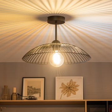 Brilagi - Plafonnier LED CERIA WIRE 1xE27/60W/230V Ø 38 cm noir