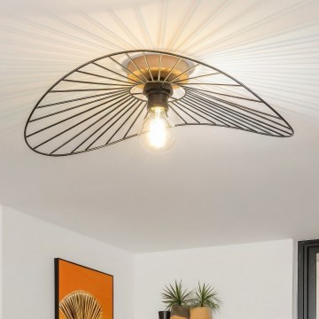 Brilagi - plafonnier LED CERIA WIRE à montage en surface 1xE27/40W/230V 40x56 cm noir/chêne