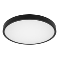 Brilagi - Plafonnier LED de salle de bains avec capteur ZENNA LED/18W/230V Ø 29,5 cm IP44 noir + télécommande