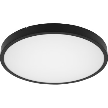 Brilagi - Plafonnier LED de salle de bains avec capteur ZENNA LED/18W/230V Ø 29,5 cm IP44 noir + télécommande