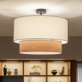 Brilagi - Plafonnier LED de surface CERIA 1xE27/60W/230V, Ø 50 cm, noir/blanc/beige