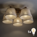 BRILAGI - Plafonnier LED de surface LATTE SABIA 5xE27/15W/230V pin/crème
