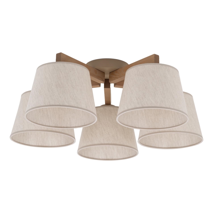 BRILAGI - Plafonnier LED de surface LATTE SABIA 5xE27/15W/230V pin/crème