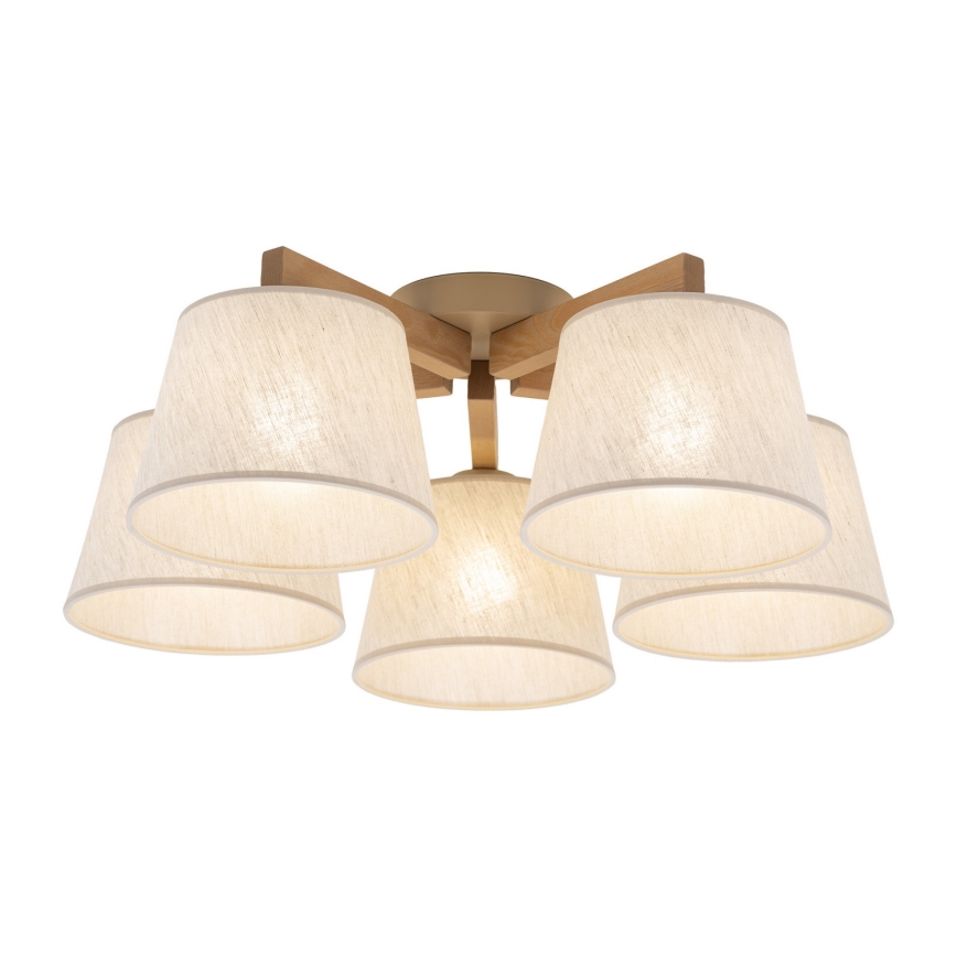 BRILAGI - Plafonnier LED de surface LATTE SABIA 5xE27/15W/230V pin/crème