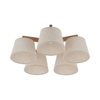 BRILAGI - Plafonnier LED de surface LATTE SABIA 5xE27/15W/230V pin/crème