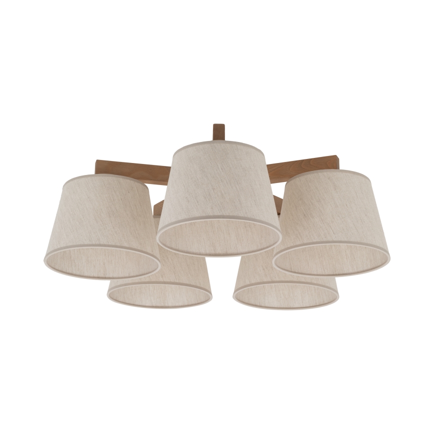 BRILAGI - Plafonnier LED de surface LATTE SABIA 5xE27/15W/230V pin/crème