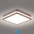Brilagi - Plafonnier LED d'extérieur avec détecteur BENE LED/24W/230V 26x26 cm marron IP54