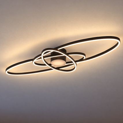 BRILAGI - Plafonnier LED dimmable APOLLO LED/58W/230V 3000-6500K 43,2x101,2 cm noir + télécommande