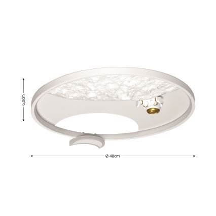 Brilagi - Plafonnier LED à intensité variable ASTRO LED/20W/230V Ø 50 cm 3000-6000K astronaut + télécommande