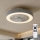 Brilagi - Plafonnier LED dimmable avec ventilateur 38W/230V 3000-6500K Ø 50 cm gris + télécommande