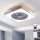 Brilagi - Plafonnier LED dimmable avec ventilateur LED/38W/230V 3000-6500K 3000-6500K 50x50 cm blanc/chêne + télécommande