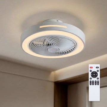 Brilagi - Plafonnier LED dimmable avec ventilateur LED/38W/230V 3000-6500K 3000-6500K Ø 46 cm blanc + télécommande