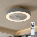 Brilagi - Plafonnier LED dimmable avec ventilateur LED/38W/230V 3000-6500K 3000-6500K Ø 50 cm gris + télécommande