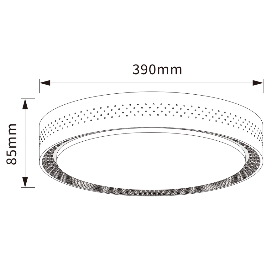 Brilagi - Plafonnier LED dimmable COCI LED/48W/230V 3000-6500K Ø 39 cm décor bois/noir + télécommande