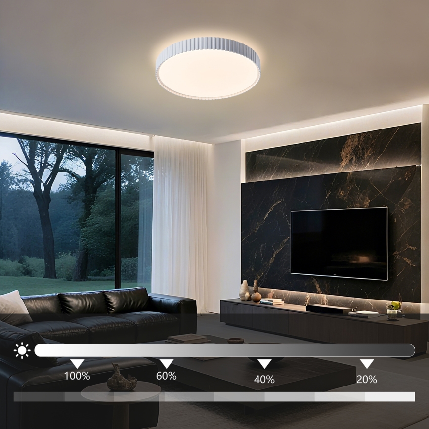 Brilagi - Plafonnier LED dimmable CORVO LED/54W/230V 3000–6000K blanc Ø 40 cm + télécommande