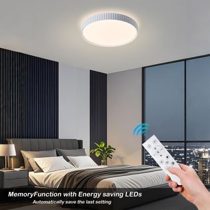 Brilagi - Plafonnier LED dimmable CORVO LED/54W/230V 3000–6000K blanc Ø 40 cm + télécommande
