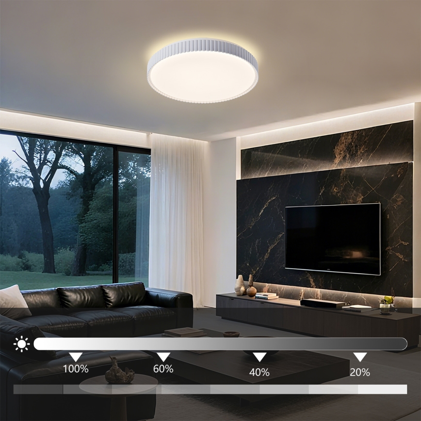 Brilagi - Plafonnier LED dimmable CORVO LED/72W/230V 3000-6000K blanc Ø 50 cm + télécommande